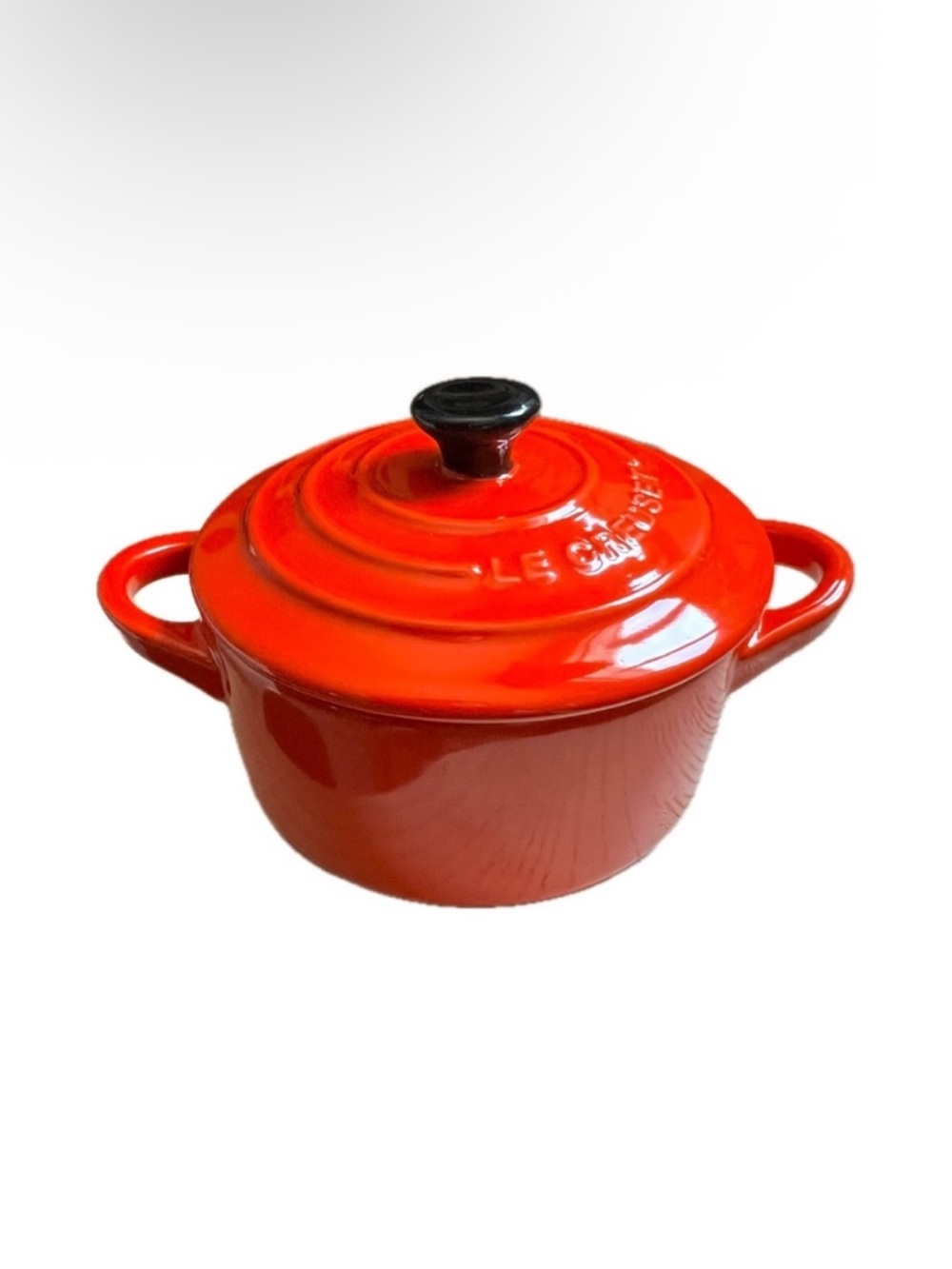 NEW LE CREUSET Red Stoneware Mini Cocotte